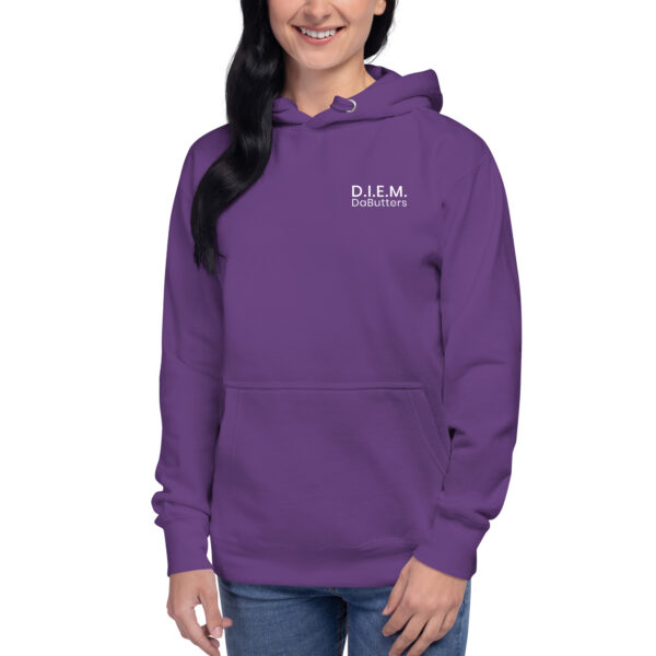 "D.I.E.M." Hoodie - DaButters (Purple + White)
