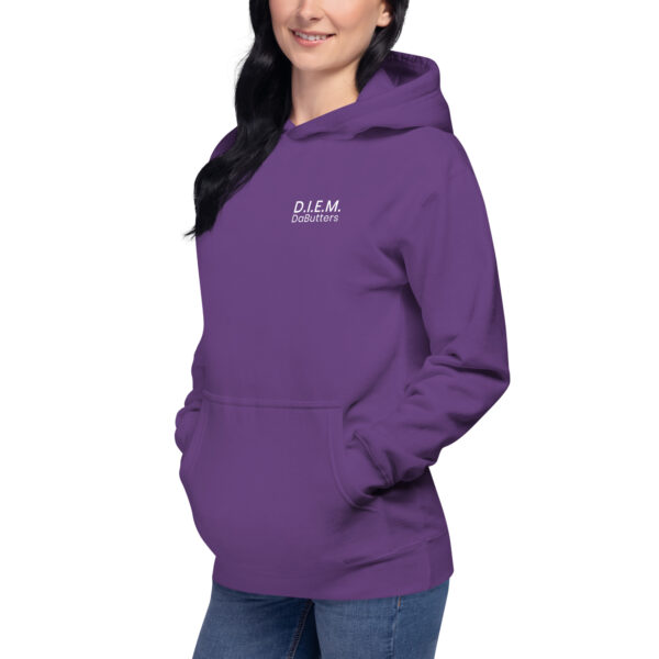 "D.I.E.M." Hoodie - DaButters (Purple + White) - Image 4