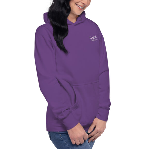 "D.I.E.M." Hoodie - DaButters (Purple + White) - Image 6